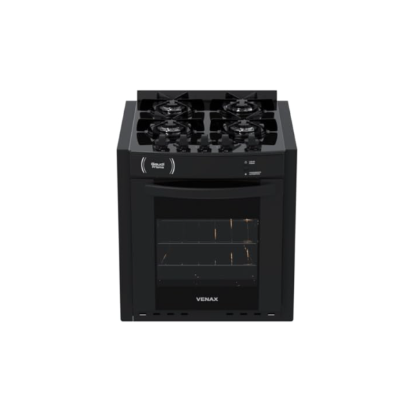 Fogao A Gas De Embutir Gaudi Prisma Vitreo Bl 4q Preto Gas Glp