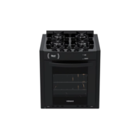 Fogao A Gas De Embutir Gaudi Prisma Vitreo Bl 4q Preto Gas Glp