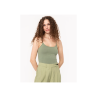 blusa de algodão peruano alça fina verde