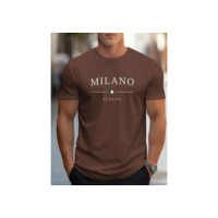 Camiseta Masculina Milano Itália Blusa 100% Algodão Promoção