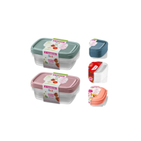 Conjunto com 6 Potes Plásticos Herméticos, Tampa Fácil, 785ml - Sanremo Cor:Sortido