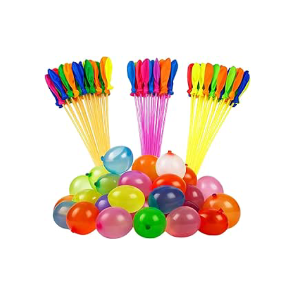 Kit 111 Balões/Bexigas de Água Coloridas – Enchimento Rápido e Fácil – Látex Resistente para Guerra de Balões, Festa Infantil, Piscina, Praia e Brincadeiras ao Ar Livre