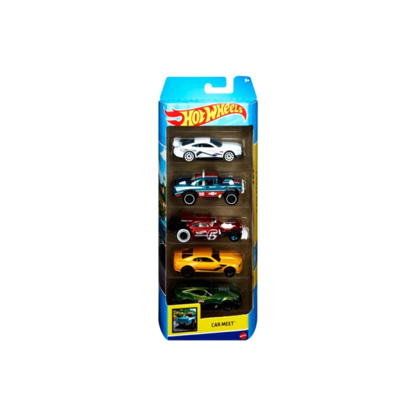 Hot Wheels Cartela De Carrinhos Com 5 Mattel - O Kit Cor Multicolor
