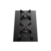 Cooktop Dako 2 Bocas, a Gás Mesa de Vidro Preto Bivolt