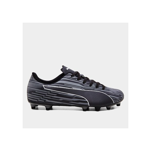 Chuteira Campo Puma Rápido III Unissex - Preto+Cinza