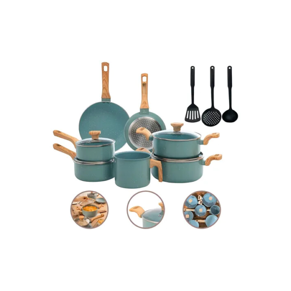 Jogo De Panelas Com 10 Peças Mimo Style Pratic Cook Verde