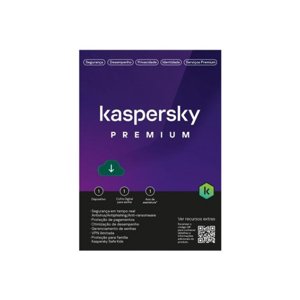 Kaspersky Antivírus Premium 2022 1 Dispositivo 1 Ano, Digital para Download - KL1047KDAFS
