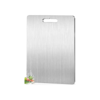 Tábua de Titânio, Tábua de Titanium para Cozinha, Tabua de Corte, Tabua, Tabua de Carne, Tabua de Cozinha, Tabua Corte, Tabua Carne, Tábua Inox de Cortar (36 * 25cm), 1PCS