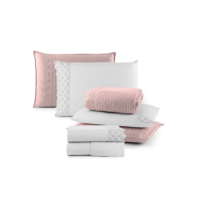Kit 7 Pçs Cobre Leito + Lençol Queen 200 Fios Bordado Lese Nobless Completo Luxo Cama Posta