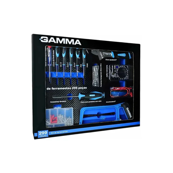 Jogo Kit Maleta Ferramentas 299 Peças Gamma G19565ac