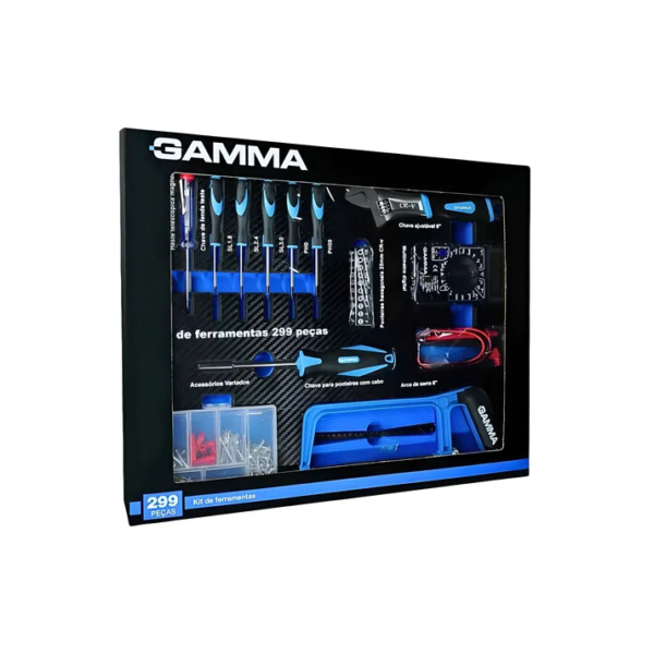 Jogo Kit Maleta Ferramentas 299 Peças Gamma G19565ac