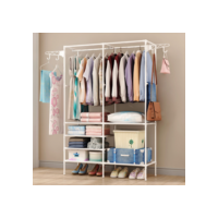 Guarda Roupa Portatil Arara Multifuncional Desmontavel cor：Branco