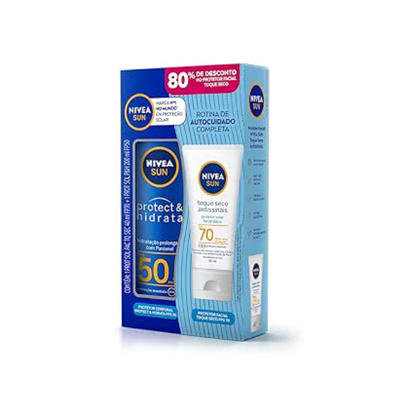 NIVEA SUN PROTETOR SOLAR PROTECT & HIDRATA FPS50 200ML + PROT SOL FACIAL T.SECO FPS70 40ML