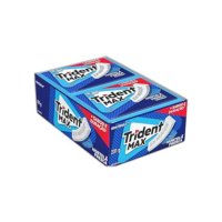 Chiclete Trident Max Hortelã Fresca Sem Açúcar - Caixa com 14 unid. de 16,5g
