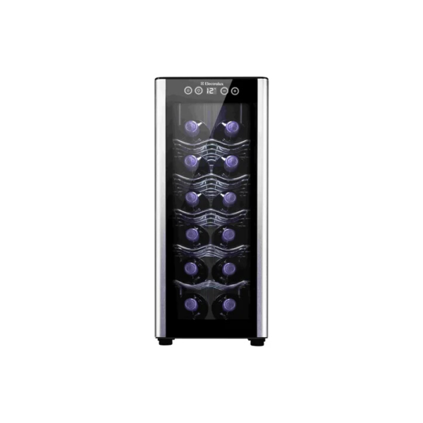 Adega de vinho climatizada Electrolux 12 garrafas Uma Porta Acabamento em Alumínio ACB12 Bivolt
