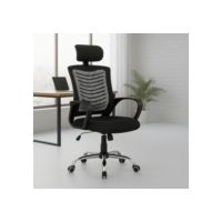 Cadeira De Escritório Ergonômica Presidente Com Encosto Preto Malha Ventilada Mesh Confortável