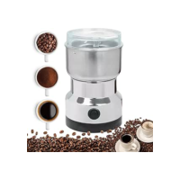 Moedor de Café Elétrico Triturador de Grãos, Temperos, Sementes, Especiarias, Ervas Secas, Raízes, Compacto e Portátil, Lâminas de Inox, Tampa Acrílico, Para Cozinho de Uso Doméstico