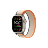 Apple Watch Ultra 2 49mm GPS + Cellular, Caixa de Titânio, Pulseira Loop Trail Laranja/bege, Tamanho M/G, Neutro em Carbono - MRF23BZ/A