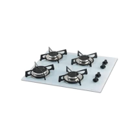 FISCHER COOKTOP À GÁS 4 BOCAS MESA VIDRO BRANCA BIVOLT 1519-5902