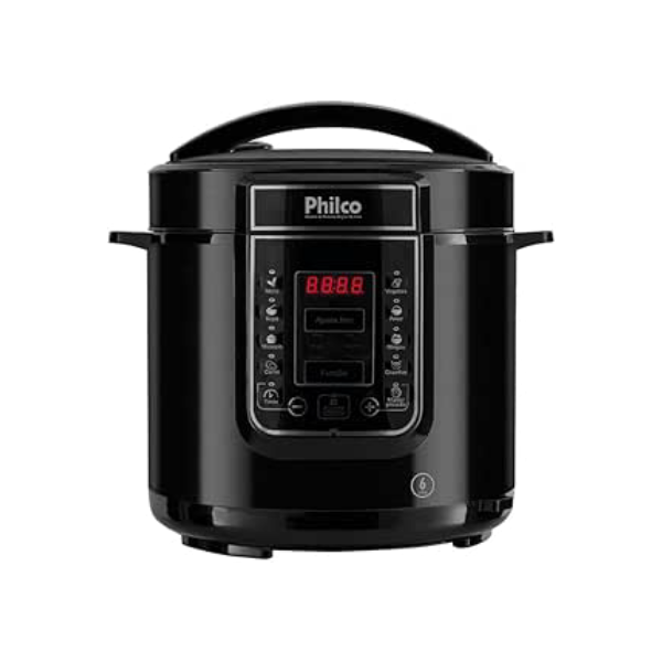 Panela de pressão, Digital inox Ppp01p, 6L, Preto, 110v, Philco