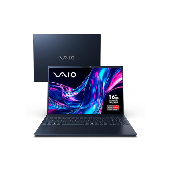 Notebook VAIO FE16 AMD® Ryzen 7-5825U Linux 16GB RAM 512GB SSD 16" IPS WUXGA Antirreflexo - Cinza Grafite