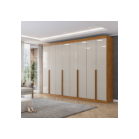 Guarda Roupa Casal 8 Portas com Puxadores em MDF – Grande, Sofisticado e Funcional