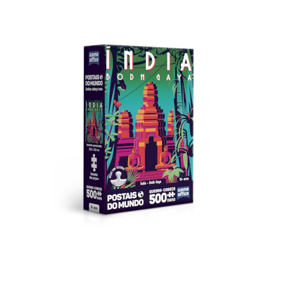 Toyster - Quebra-Cabeça: Postais do Mundo - Índia - Nano 500 Peças - Game Office