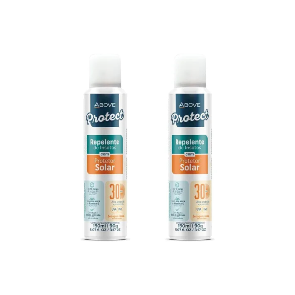 Kit 2 Repelente Spray Com Proteção Solar Fps30 150ml - Above