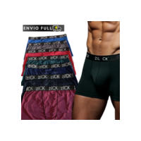 Kit com 10 Cuecas Boxer Masculina Microfibra Adulto Forro 100% Algodão Cueca Box Masculino Roupa Íntima Coeca