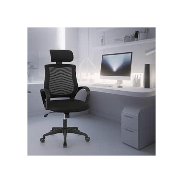 Cadeira de Escritório Ergonômica Diretor Com Apoio de Cabeça