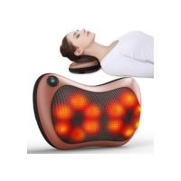 Almofada de massagem eletrônica aquecimento eletrônico, almofada de massagem amassar costas pescoço pescoço ombro, almofada de massagem amassada profunda adequada para casa e escritório