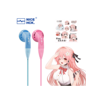 Nicehck ydsmall com fio no ouvido earbud 14.8mm pei driver dinâmico de cabeça plana audiófilo jogo de música vocal fone de ouvido com microfone