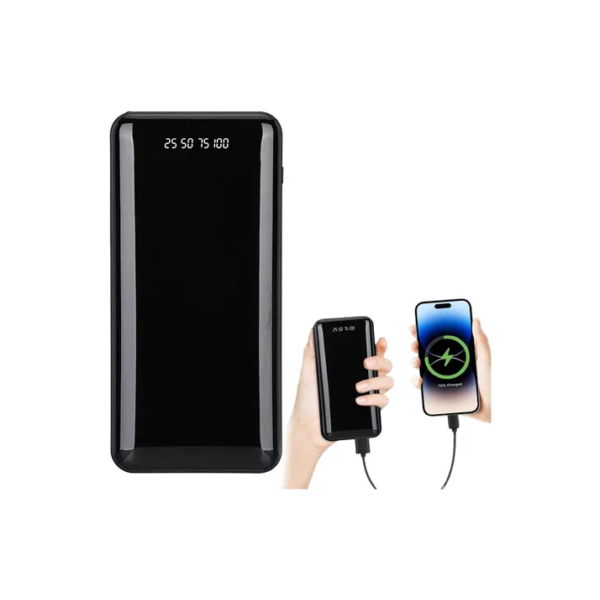 Power Bank 20000mah Portátil Com Lanterna Carregador Rápido