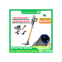 (Código promocional: NEW888)Aspirador de Pó Portátil Sem Fio ABIR VC205, 27000PA, Sensor de Poeira Inteligente, Tela de Toque LED, Controlo Automático de Velocidade, Eliminador Portátil de Ácaros