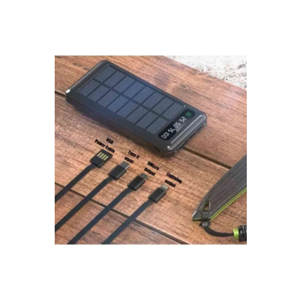 Carregador Portátil Power Bank Placa Solar 2.4a 5em1 Cor