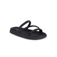 Sandalia Papete Moleca Feminina Tiras Strass Macia Original