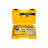 Jogo De Soquete Black Tools BCS022 Reversível 1/2 Pol Profissonal Com Catraca