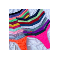 Kit 10 Calcinhas Femininas Fio Duplo Intimate Com Pala Fio Duplo Tanga Em Microfibra