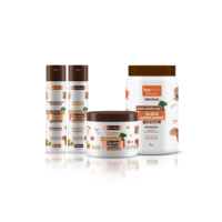 Kit Capilar Beleza Natural com Óleos Africanos – Shampoo, Condicionador, Máscara e Creme de Pentear