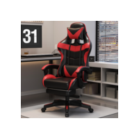 Cadeira Gamer Ergonômica Reclinável com Rodinhas e Apoio p/ Pés - Confortável -F19