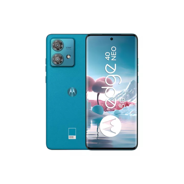 Smartphone Motorola Edge 40 Neo 5G 256GB 8 RAM 50MP Ultra-Pixel AI Camera IP68 NFC - Caneel Bay - Vegan