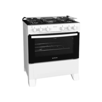 Fogão 5 bocas Atlas Mônaco Plus Branco com Acendimento Automático e Mesa Inox