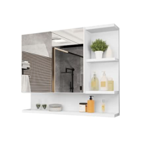 Armario Espelheira Para Banheiro 1 Porta Cleópatra (Branco/Flexcollor)