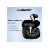 Monster MQT52 Fone De Ouvido Bluetooth Gamer Sem Fio Com Redução De Ruído e Bateria de Longa Duração para Música