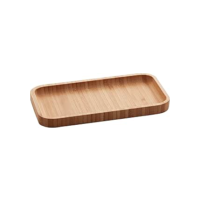 LYOR - Bandeja de Bambu Hire Marrom Natural 20cm - Mesa Posta - Organização - Utensílios de Cozinha - Enxoval - Decoração - Travessa Retangular - Petisqueira - Utilidades Domésticas