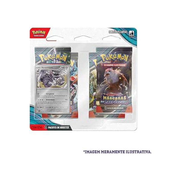 Blister Quadruplo Pokémon TCG Revavroom Escarlate E Violeta 6 Mascaras De Crepúsculo