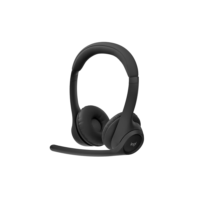 Headset Sem Fio Logitech Zone 300 Com Microfone Flip-to-Mute com Cancelamento de Ruído, Conexão Bluetooth, Bateria Recarregável via USB-C e Almofadas Confortáveis - Grafite
