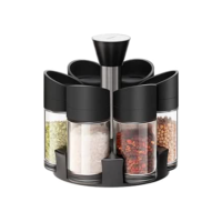 kit Porta Temperos Condimentos Giratório 7 peças