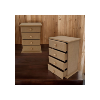 Organizador 4 gavetas gaveteiro MDF Cru porta jóias Bijuterias Acessórios Miçangas