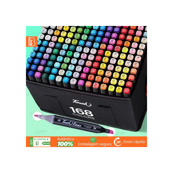 Touch Marker 80/100/120/168/262 Cores Caneta Dupla Ponta Para Esboço e Pintura